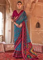 Georgette Firozi Traditional Wear Printed Saree